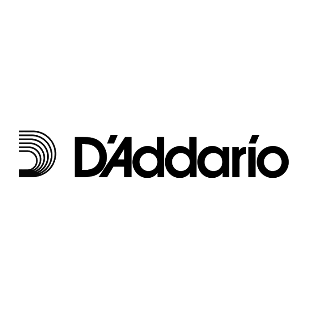 D'Addario company logo in black text with stylized letter D design.