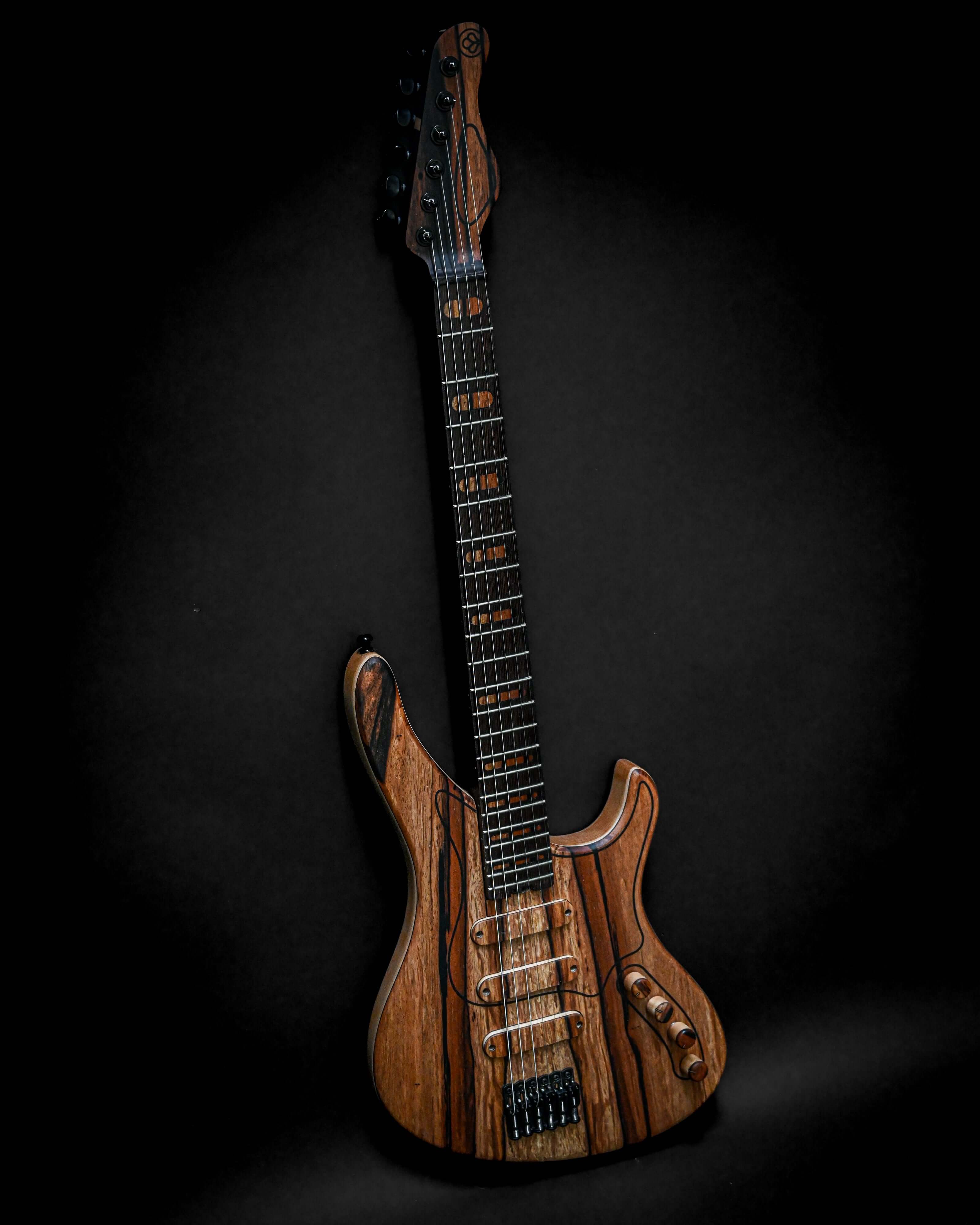 Sarā 6 - Masterbuilt custom electric guitar with premium tonewoods and advanced craftsmanship for superior performance.