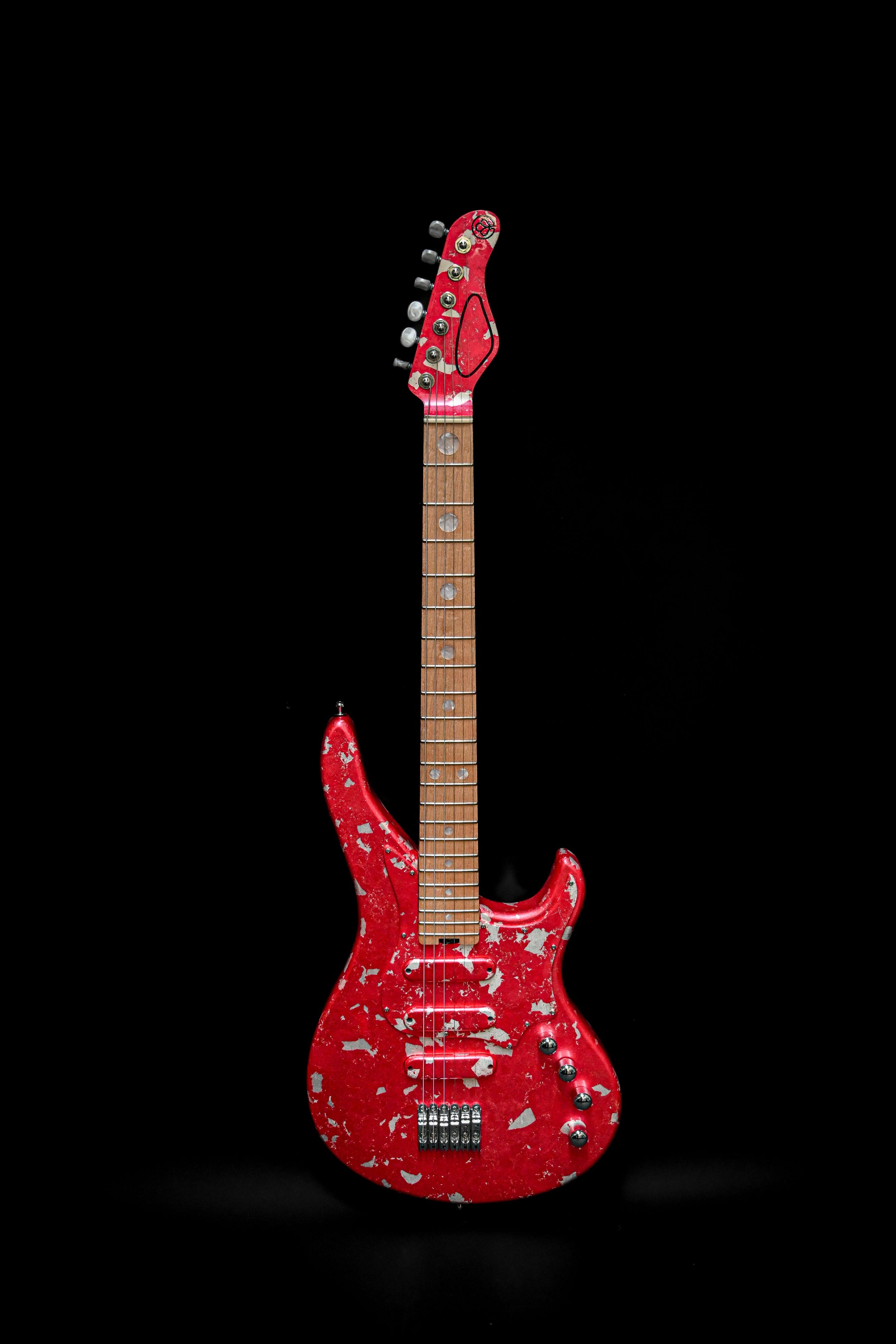 Yatē 6 - Essential - Kurenai custom electric guitar with red finish, showcasing Belforti's professional-grade tone and playability.