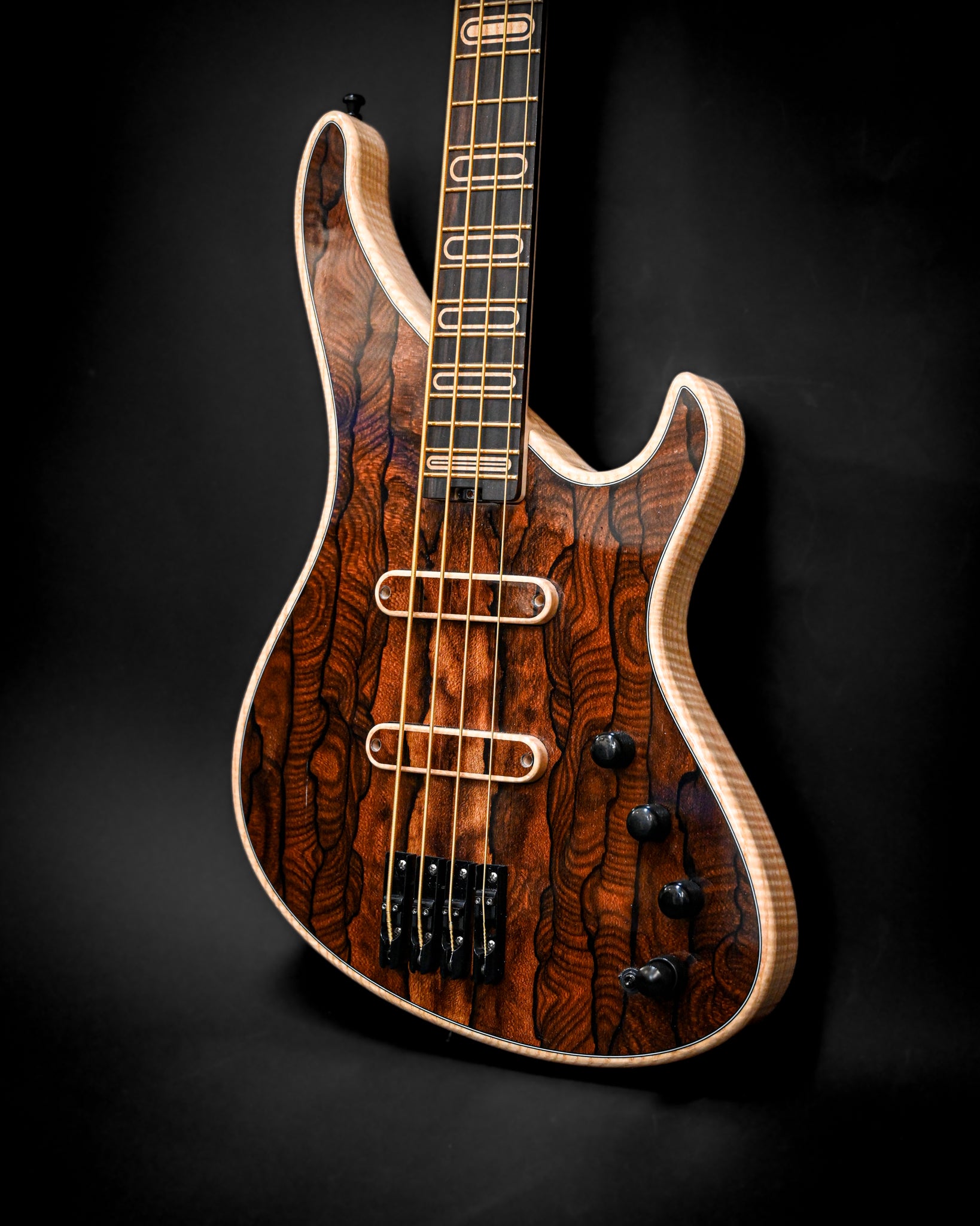 Another angle of the S1 Ziricote highlighting the dynamic wood textures and professional appeal.