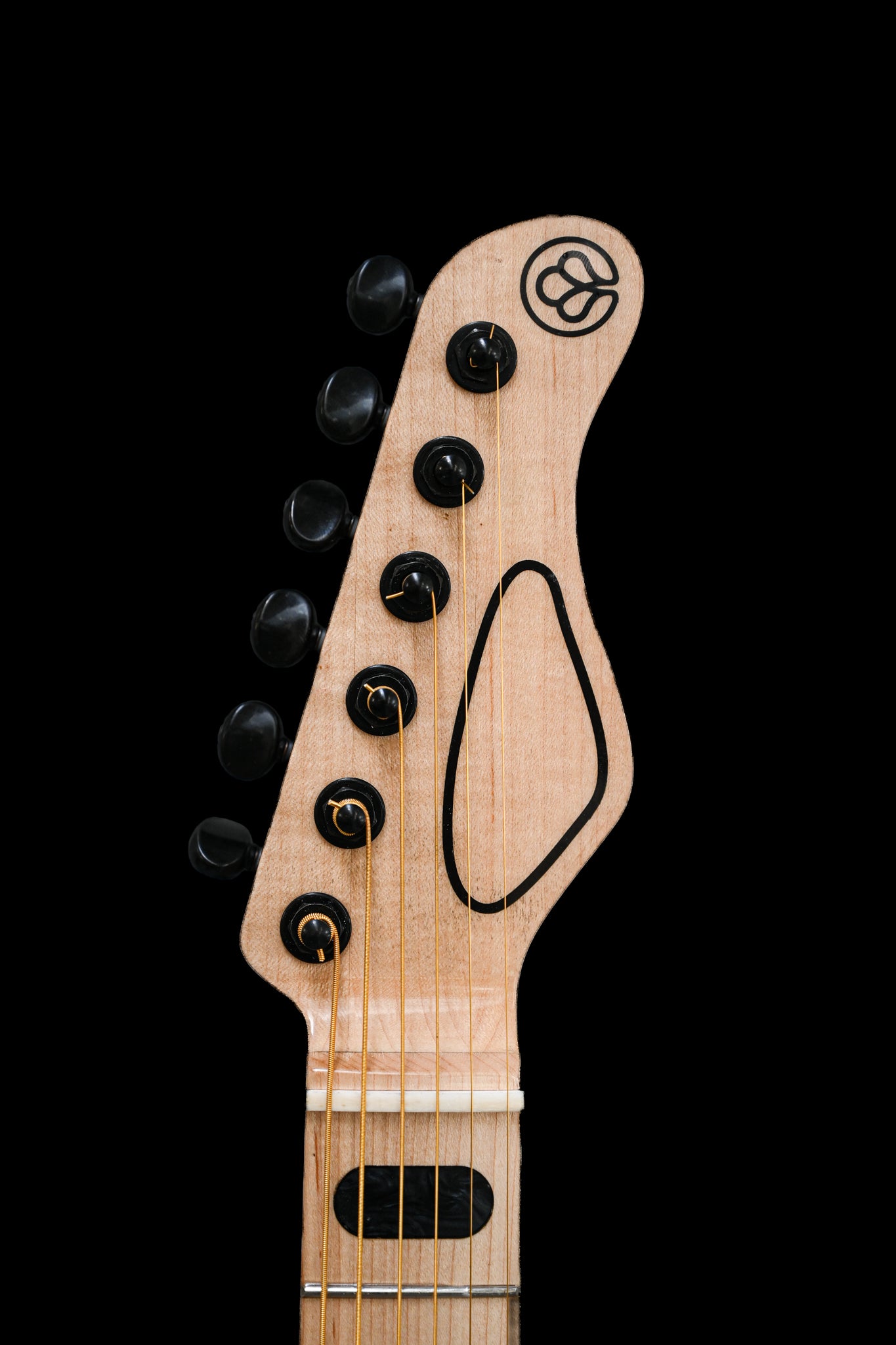 E5 Black Pink (BP Special) guitar by Belforti Instruments showcasing its vibrant Ueno Sakura Pink finish and contrasting Outer Space Black accents, designed for exceptional playability and performance.