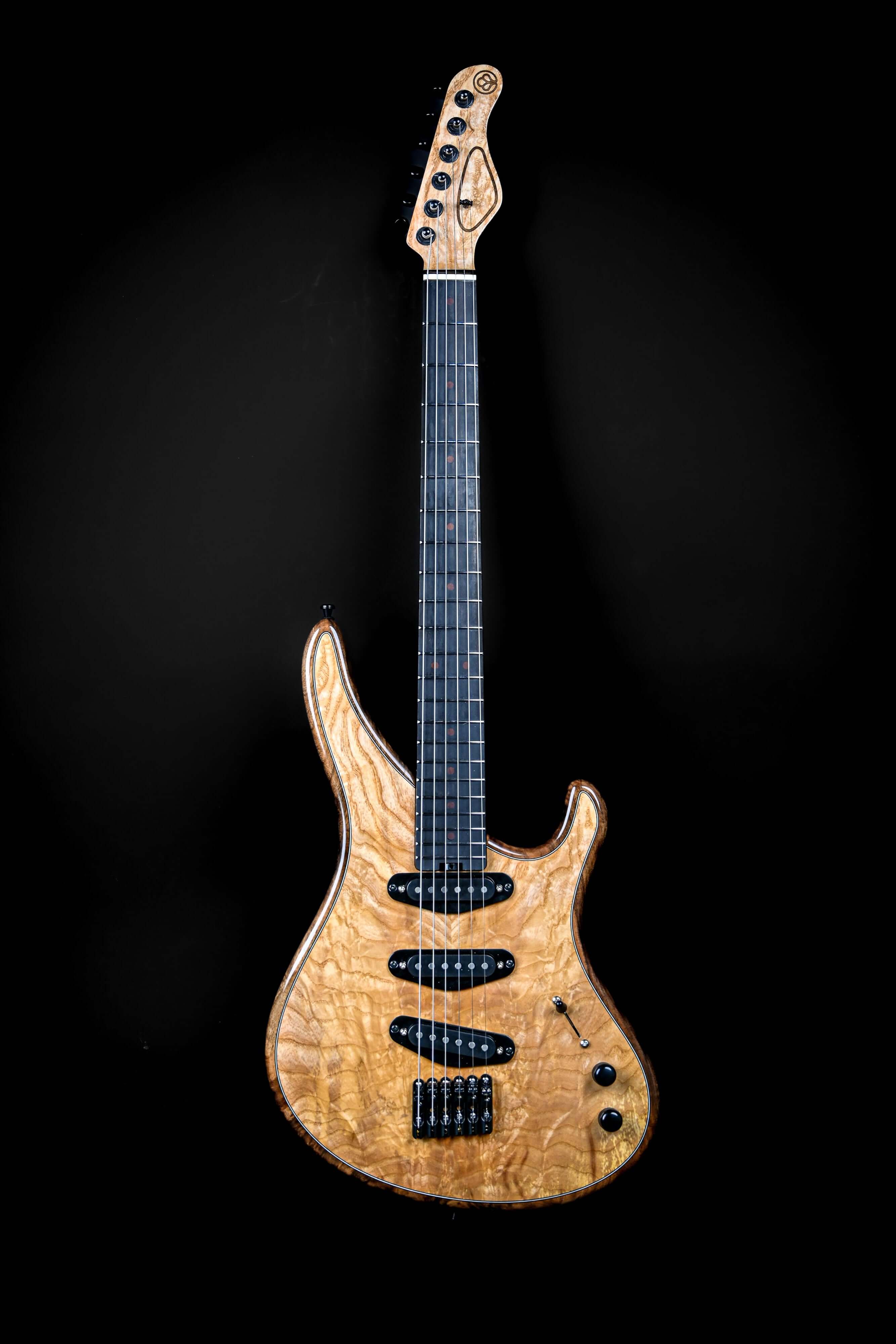 Sarā 6 - Belforti Instruments 推出的标志性精品电吉他,采用黑色底色,融合了定制高端工艺