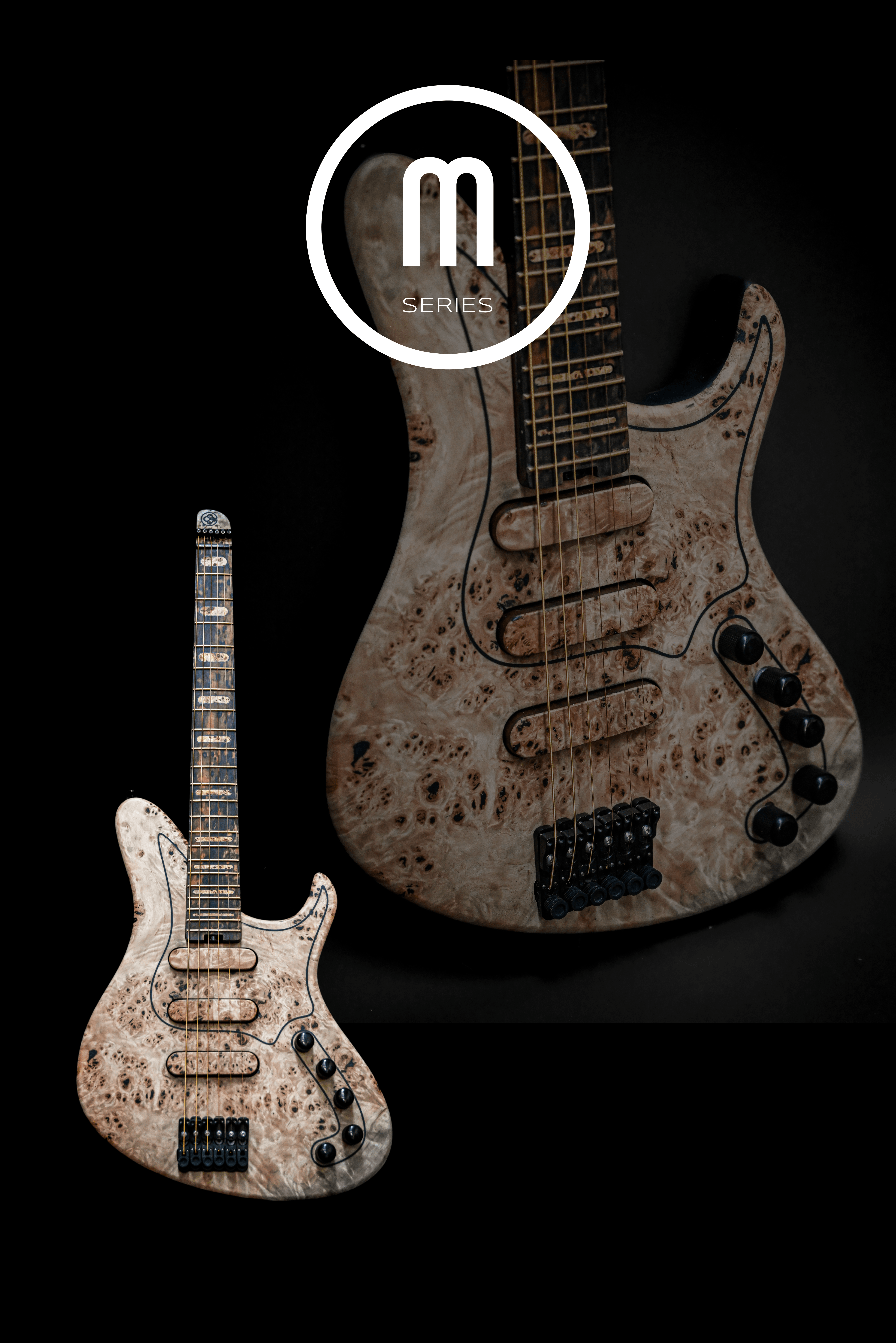 SARĀ Masterbuilt electric guitar by Belforti Instruments, showcasing a handcrafted design with titanium neck and precision fretwork.