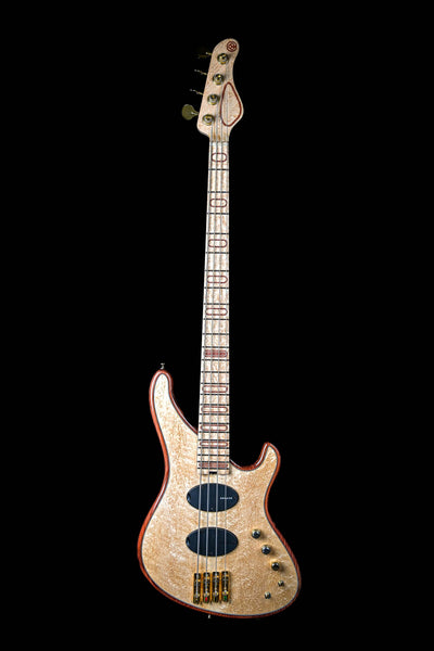 Marē 4 - Signature high-end custom boutique bass guitar by Belforti Instruments, luxury musical craftsmanship with premium materials.
