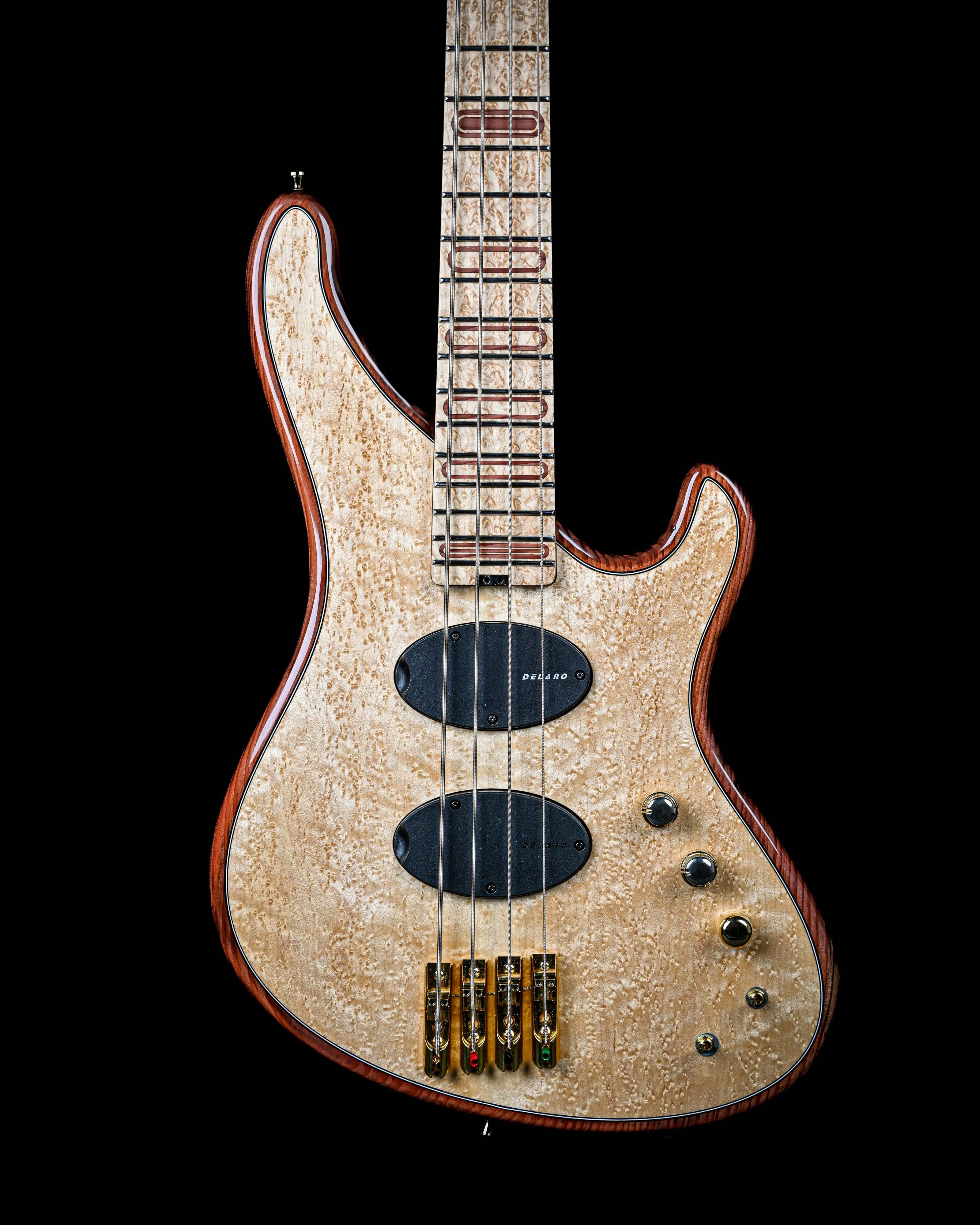 Marē 4 - Signature bass guitar by Belforti, custom boutique luxury instrument with high-end craftsmanship and tonal depth.