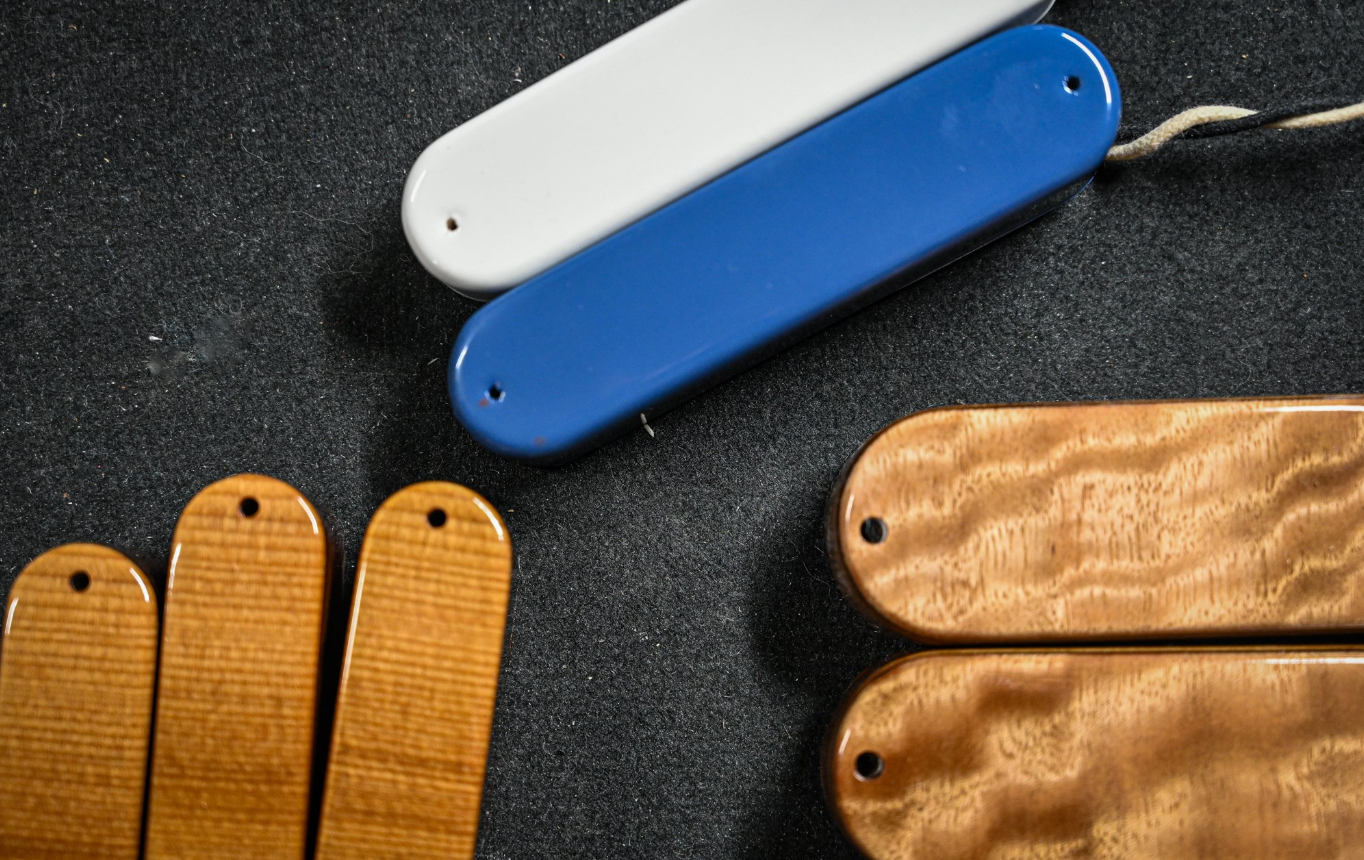 Belforti Pickup shells made out of matching woods and paint
