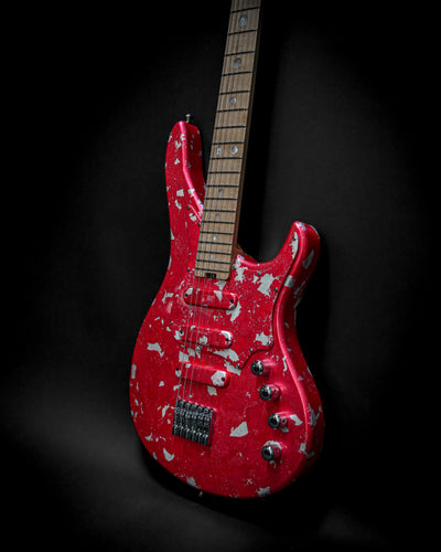 Yatē 6 - Essential - Kurenai custom electric guitar with red distressed finish and professional-grade tone.