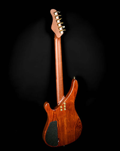 Yatē 6 - Masterbuilt by Belforti, high end custom boutique electric guitar, rear view showcasing premium wood and bespoke hardware