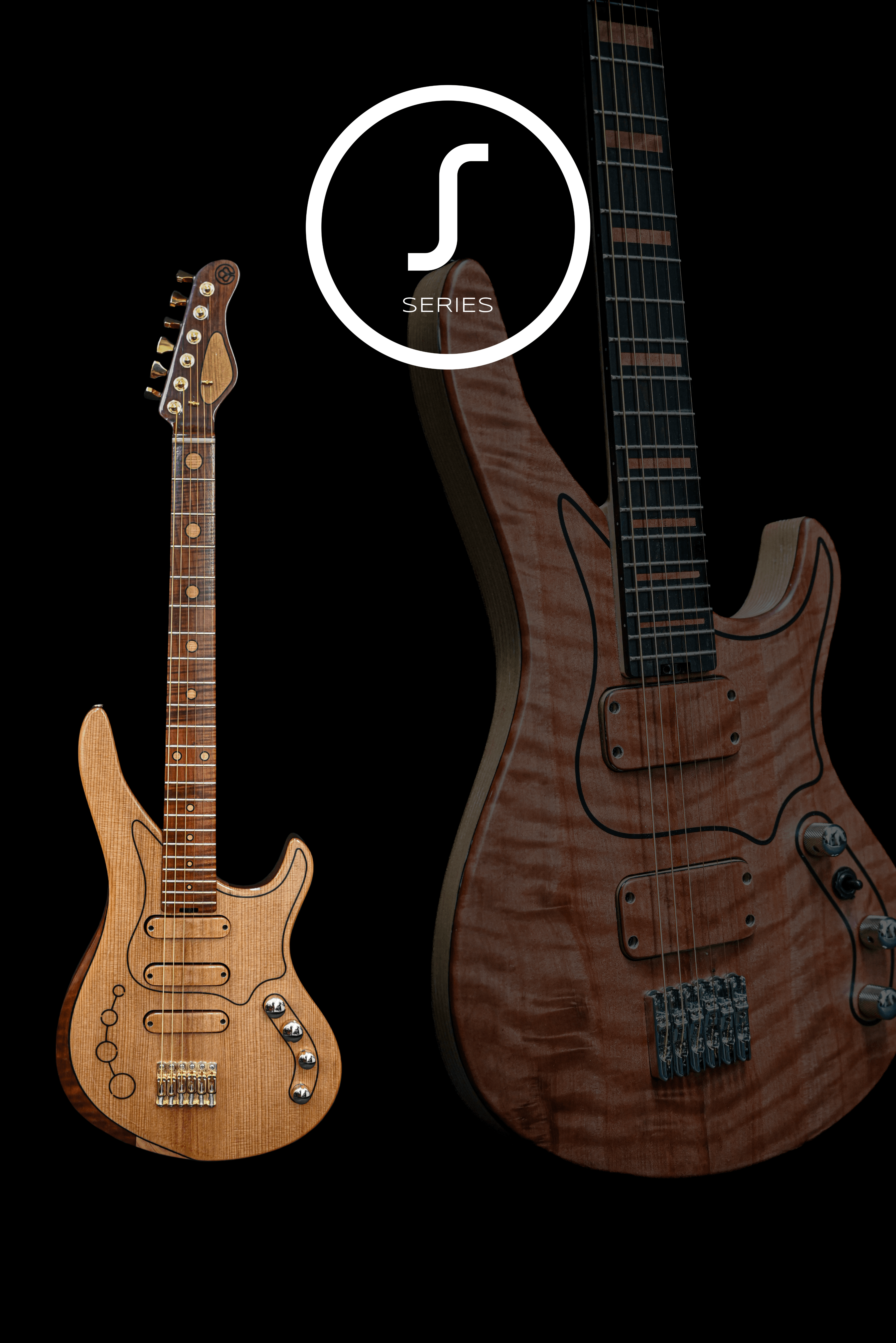 YATĒ Signature electric guitar by Belforti Instruments, showcasing handcrafted design with multi-voice pickups for dynamic performance.