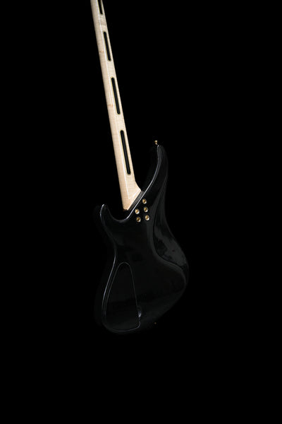 Vue d'ensemble de la guitare basse S1 'Laudate Concordia' Édition Limitée présentant son design élégant.